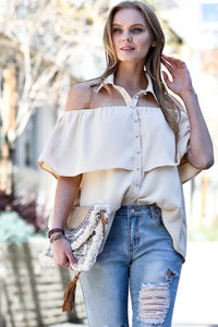 Off Shoulder Collar Blouse