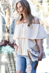 Off Shoulder Collar Blouse