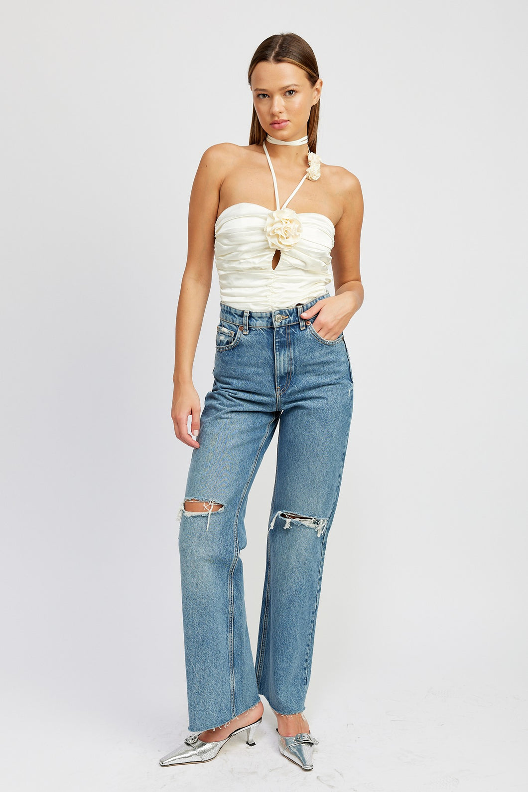 Rosette Tube Top