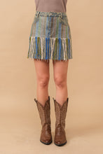 Load image into Gallery viewer, Fringe Denim Skirt
