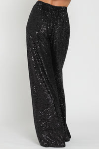 Sequins High Waist Pants