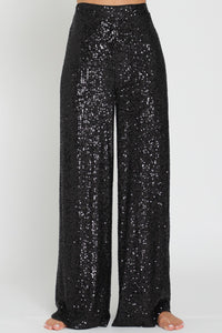 Sequins High Waist Pants