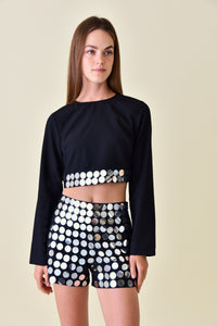 Big Sequins Crop Top