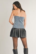 Load image into Gallery viewer, Denim Pleather Dress
