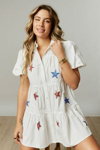 Red & Blue Stars Dress