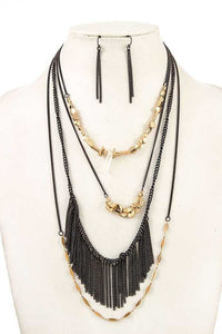 Multilayered Fringe Necklace