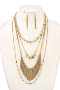 Multilayered Fringe Necklace