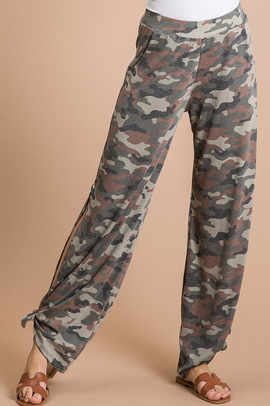 Side Slit Camo Pants