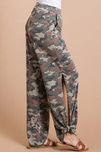 Side Slit Camo Pants