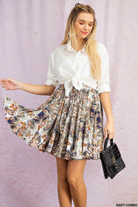 Print Mini Skirt