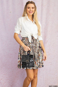 Print Mini Skirt