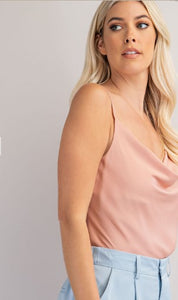 Satin Cowlneck Cami