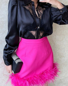 Feather Pink Skirt