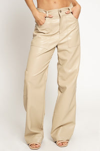 Pleather Cargo Pants