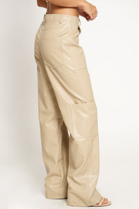 Pleather Cargo Pants