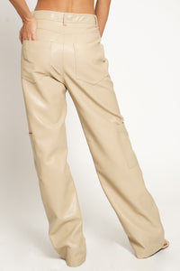 Pleather Cargo Pants