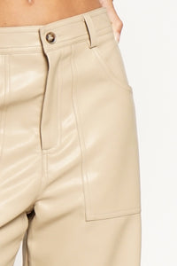 Pleather Cargo Pants