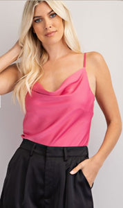 Satin Cowlneck Cami