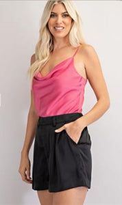 Satin Cowlneck Cami