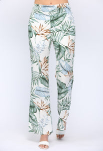 Leaf Print Pants