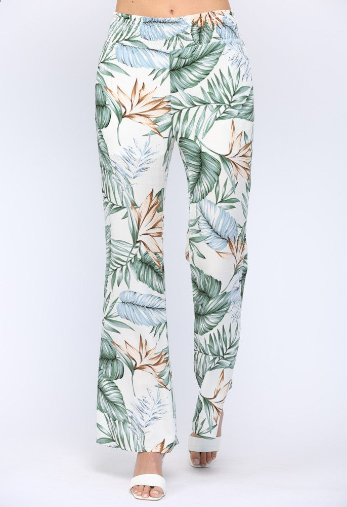 Leaf Print Pants