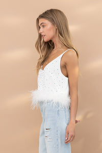 Bling & Feathers Top