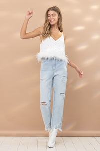 Bling & Feathers Top