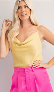 Satin Cowlneck Cami